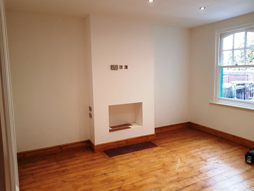 Renovated living room interior