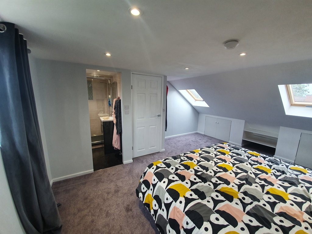 Finished loft conversion bedroom